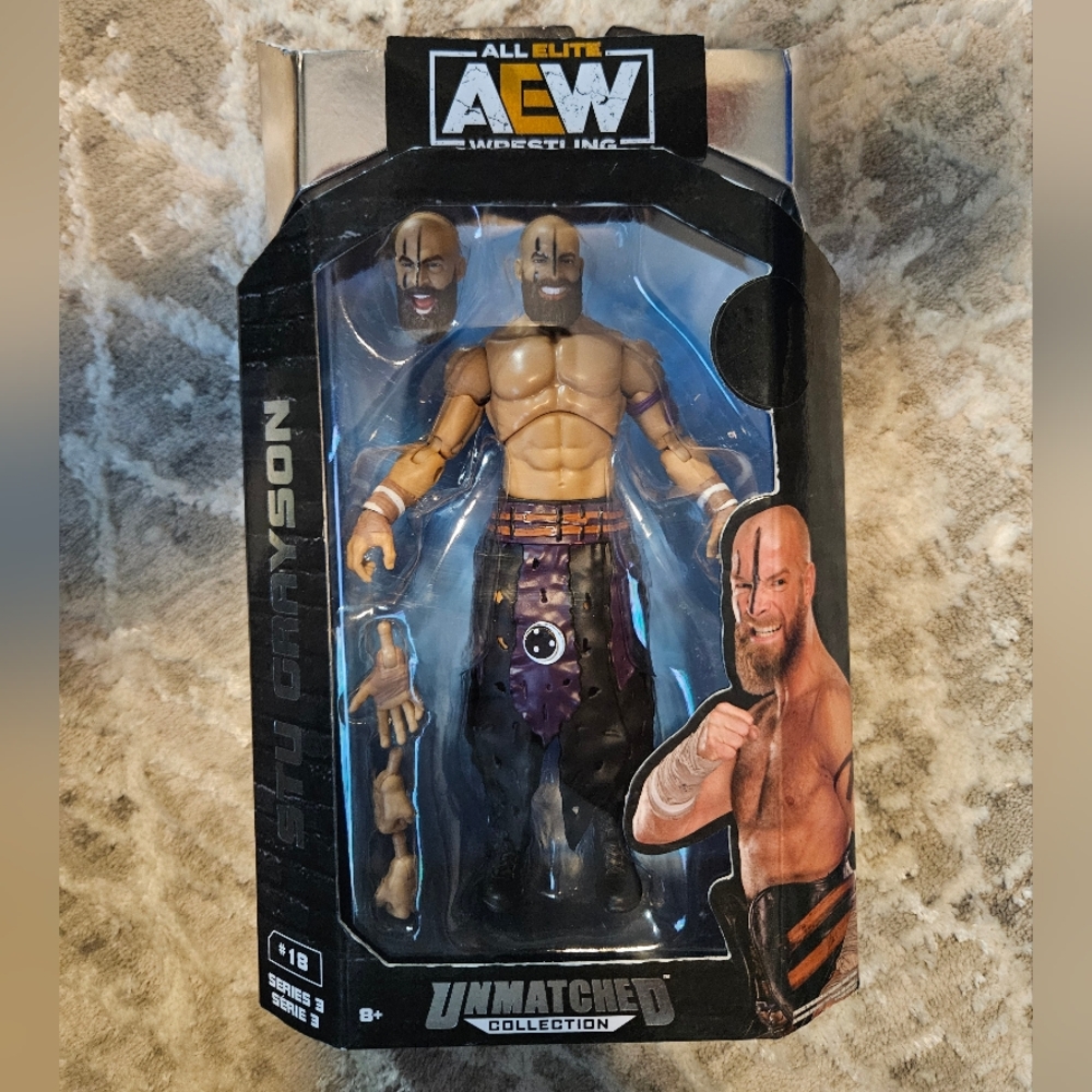 2 FOR $35 AEW Unmatched Collection Action Figure SERIES 3 #18 STU GRAYSON